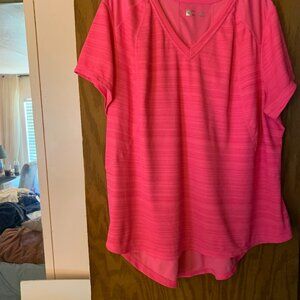 NWOT Pink V Neck Short Sleeve Tee